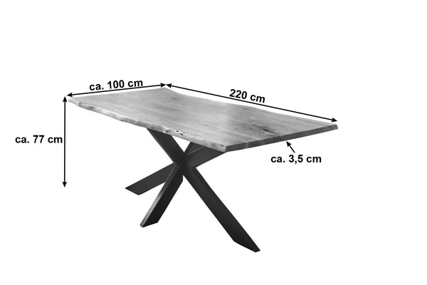 #naturfarben #220x100 #spider-gestellschwarz