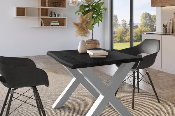 #holzgrau-optik #80x80 #x-gestellsilber