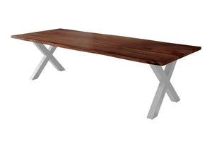 #nussbaumfarben #260x100 #x-gestellsilber