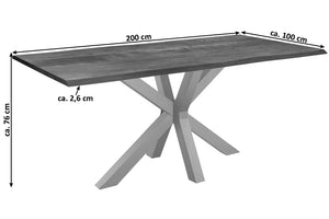 #nussbaumfarben #200x100 #spider-gestellsilber