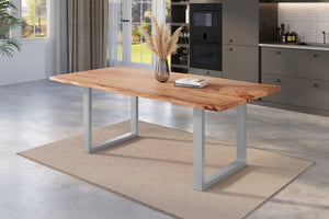 #naturfarben #200x100 #u-gestellsilber