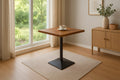 #akazienussbaumfarben #75x75 #säulen-gestelleckigschwarz
