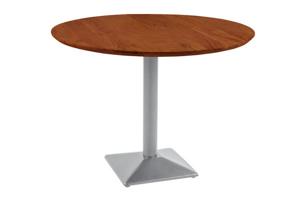 #akazienussbaumfarben #100x100 #säulen-gestelleckigsilber