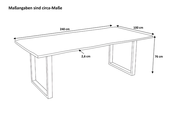 #naturfarben #240x100 #u-holzgestellnatur