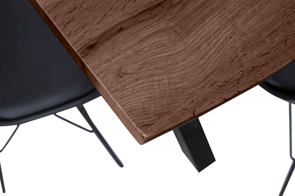 #nussbaumfarben #220x100 #x-gestellschwarz