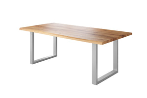 #holzwildeiche-optik #220x100 #u-gestellsilber