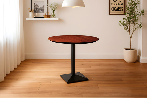 #akazienussbaumfarben #100x100 #säulen-gestelleckigschwarz