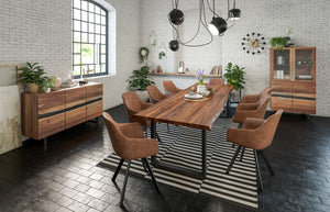 #nussbaumfarben #260x100 #u-gestellschwarz