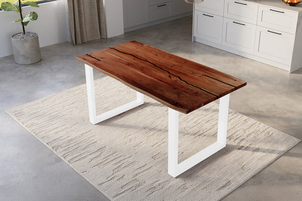 #nussbaumfarben #180x90 #u-gestellweiß