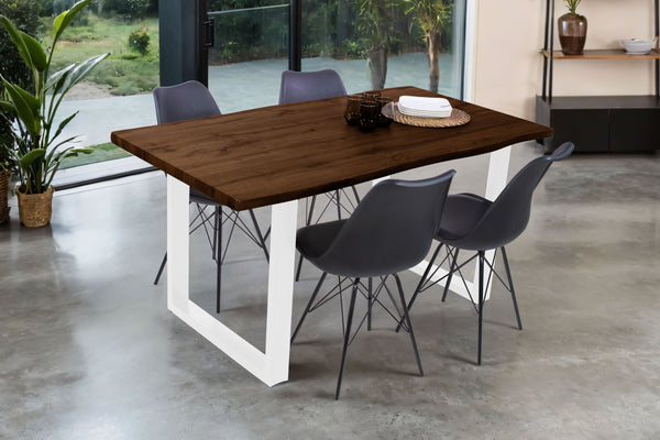 #nussbaumfarben #160x85 #u-gestellweiß