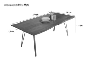 #nussbaumfarben #180x90 #hairpin-gestellsilber