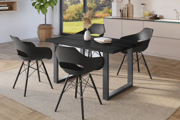#holzgrau-optik #140x80 #u-gestellschwarz
