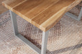 #akazienaturfarben #140x80 #u-gestellsilber