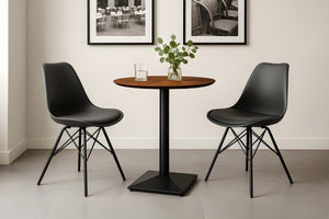#akazienussbaumfarben #60x60 #säulen-gestelleckigschwarz