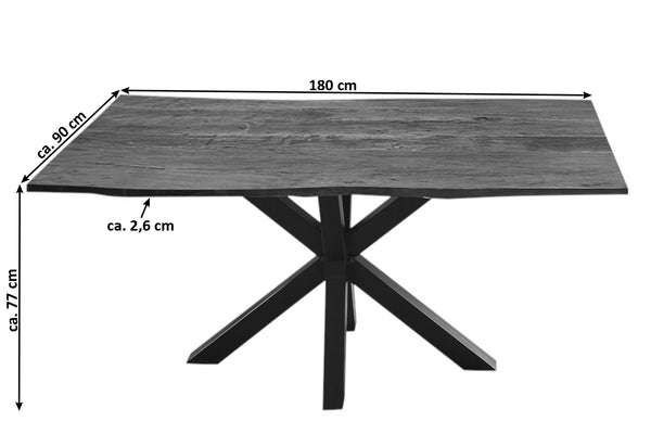 #nussbaumfarben #180x90 #spider-gestellschwarz