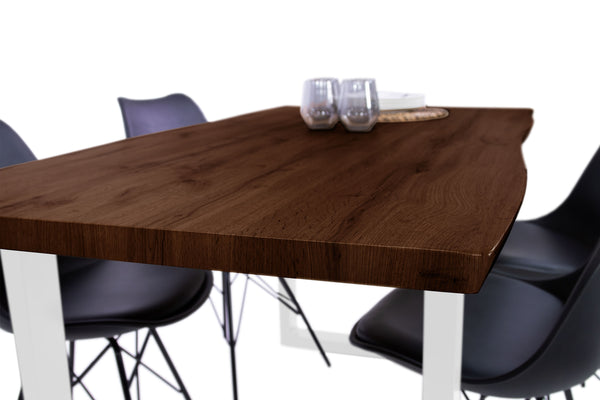 #nussbaumfarben #160x85 #u-gestellweiß