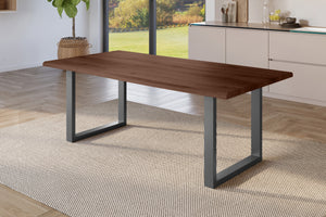 #holznussbaum-optik #220x100 #u-gestellschwarz