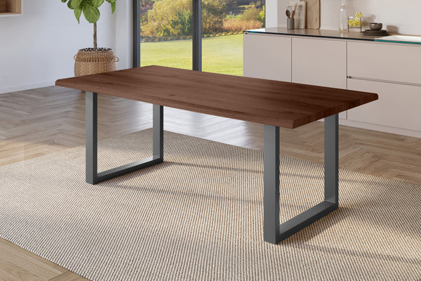 #holznussbaum-optik #220x100 #u-gestellschwarz