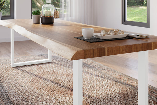 #akazienaturfarben #260x100 #u-gestellweiß