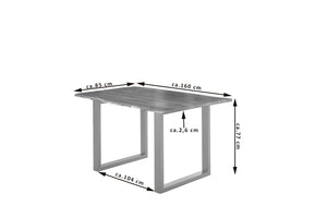#nussbaumfarben #160x85 #u-gestellsilber