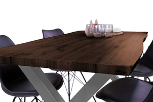#nussbaumfarben #160x85 #x-gestellsilber