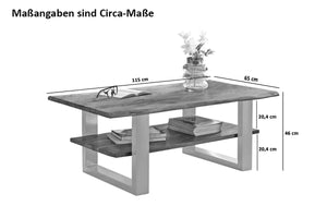 #akazienaturfarben #115x65 #u-gestellsilber