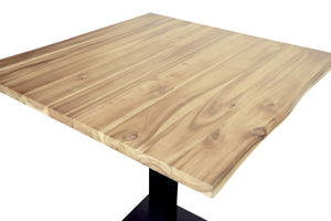 #akazienaturfarbenlackiert #80x80 #säulen-gestelleckigschwarz