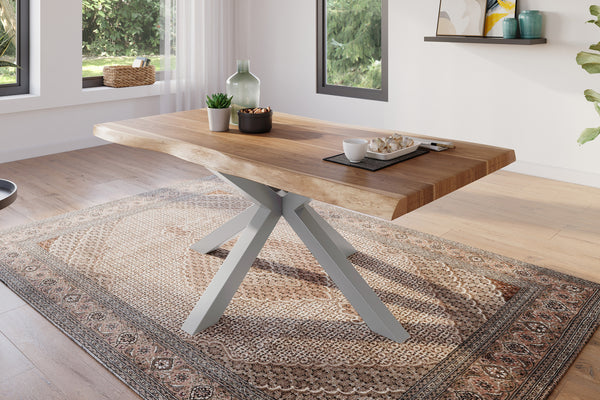 #akazienaturfarben #180x90 #spider-gestellsilber