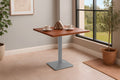 #nussbaumfarben #70x70 #säulen-gestelleckigsilber
