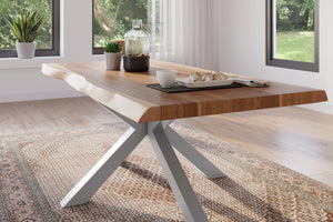 #akazienaturfarben #180x90 #spider-gestellsilber
