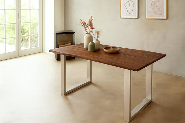 #nussbaumfarben #280x100 #u-gestellsilber