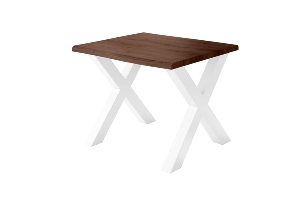 #holznussbaum-optik #80x80 #x-gestellweiß