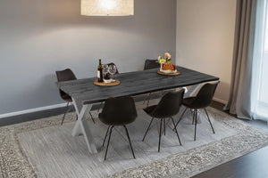 #holzgraufarben-optik #240x100 #x-gestellsilber
