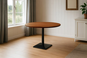 #akazienussbaumfarben #110x110 #säulen-gestelleckigschwarz