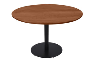 #akazienussbaumfarben #110x110 #säulen-gestellrundschwarz