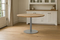 #akazienaturfarben #120x120 #säulen-gestellrundsilber