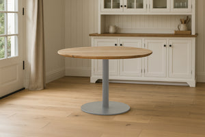 #akazienaturfarben #120x120 #säulen-gestellrundsilber