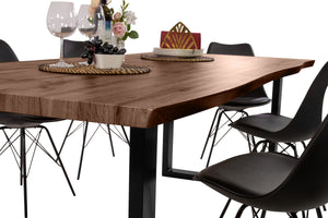 #holznussbaum-optik #240x100 #u-gestellschwarz