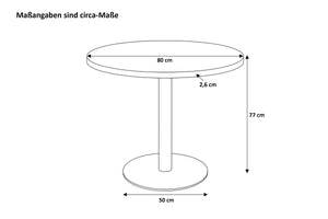 #80x80 #mangonaturfarben #säulen-gestellrundschwarz