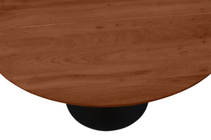 #akazienussbaumfarben #120x120 #säulen-gestellrundschwarz