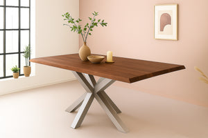 #nussbaumfarben #240x120 #spider-gestellsilber