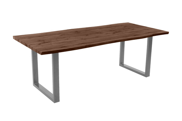 #holznussbaum-optik #240x100 #u-gestellsilber