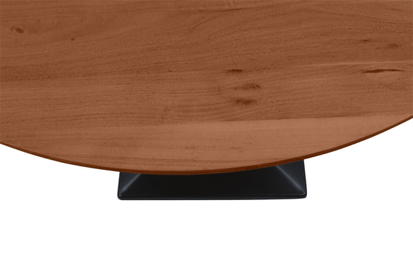 #akazienussbaumfarben #110x110 #säulen-gestelleckigschwarz