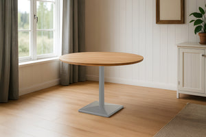 #akazienaturfarben #120x120 #säulen-gestelleckigsilber