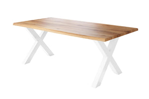 #holzwildeiche-optik #240x100 #x-gestellweiß