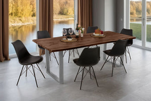 #holznussbaum-optik #240x100 #u-gestellsilber