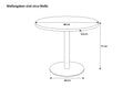 #90x90 #akazienaturfarben #säulen-gestellrundsilber