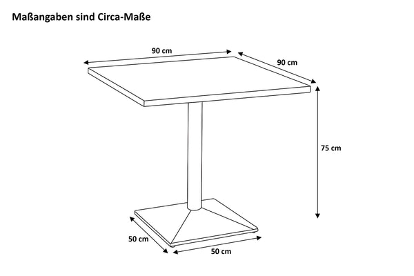 #90x90 #säulen-gestelleckigschwarz