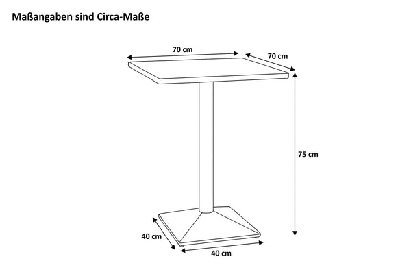 #70x70 #säulen-gestelleckigschwarz