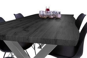 #holzgraufarben-optik #240x100 #x-gestellsilber